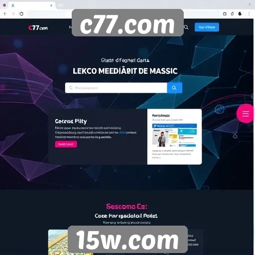 Experiência do usuário e interface do c77.com